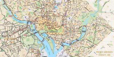 Washington dc biçikletë hartë