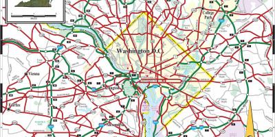 Washington dc metro hartë rrugë mbulesë