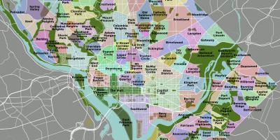 Uashington qarkut në hartë