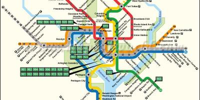 Washington dc tramvaj hartë
