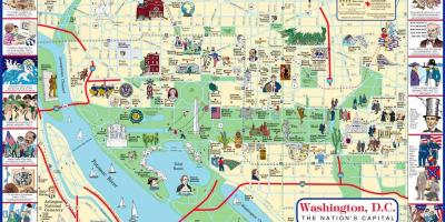 Washington dc vende për të vizituar hartën