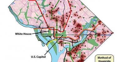 Washington dc keq lagjet hartë