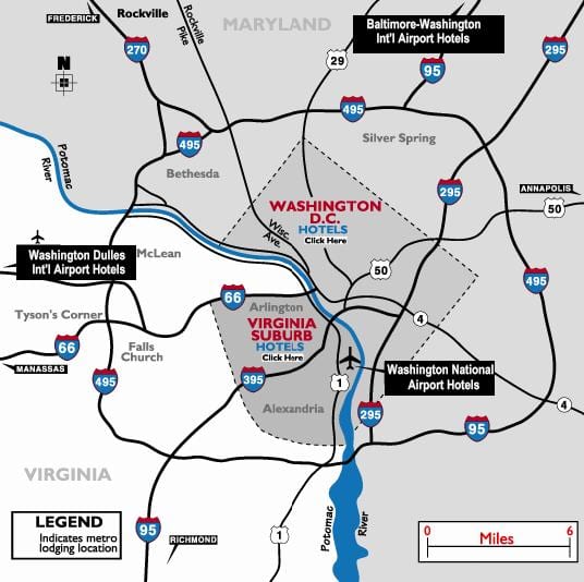 washington dc zonën aeroportet hartë