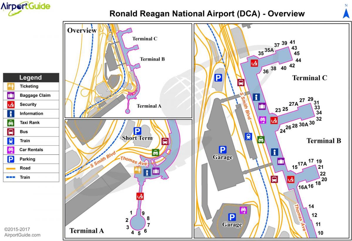 uashington aeroportin ndërkombëtar hartë
