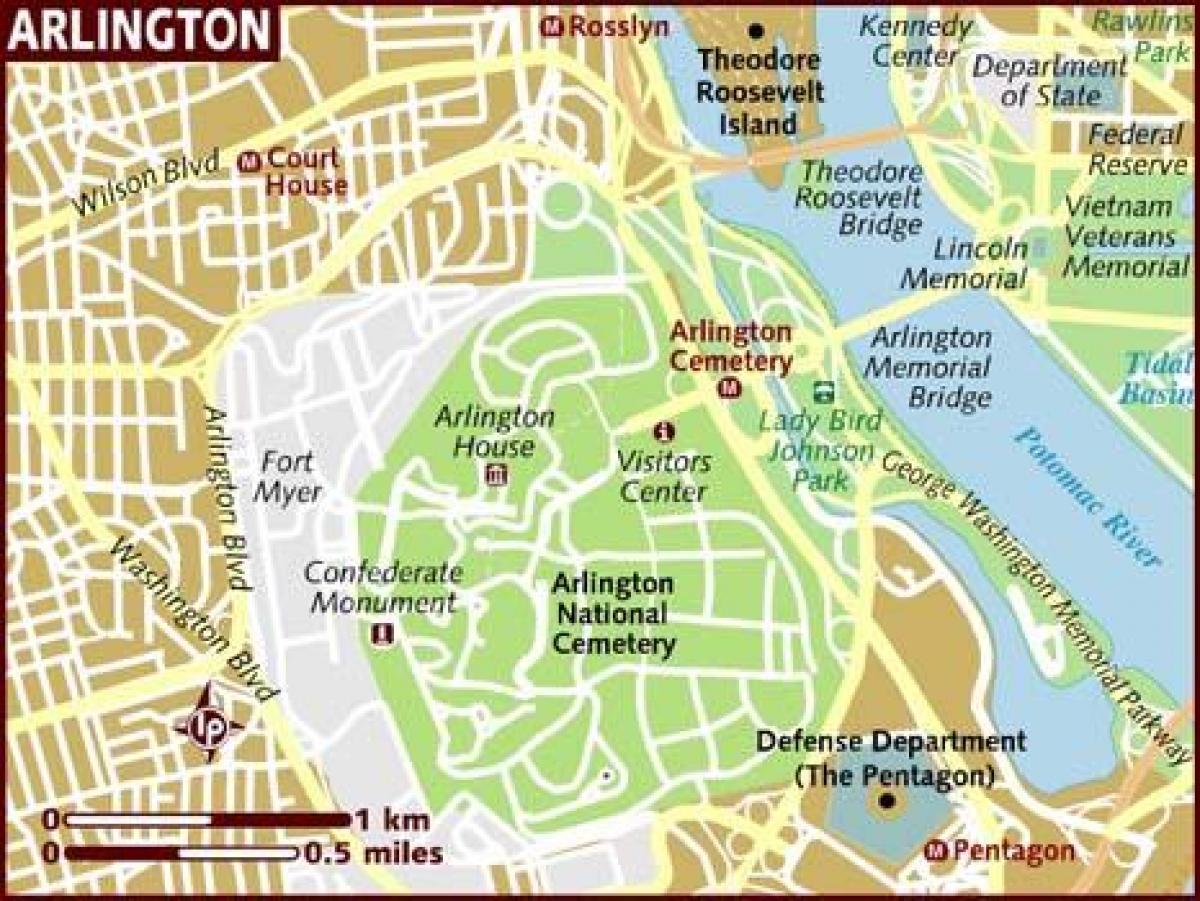 harta e arlington washington dc