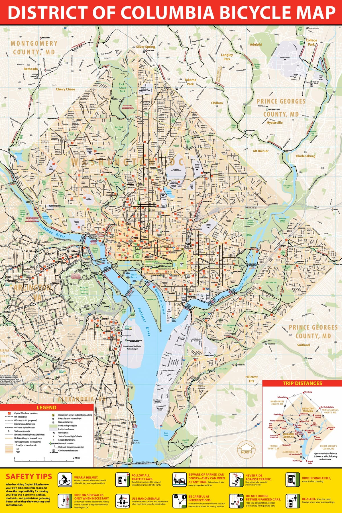 washington dc biçikletë hartë
