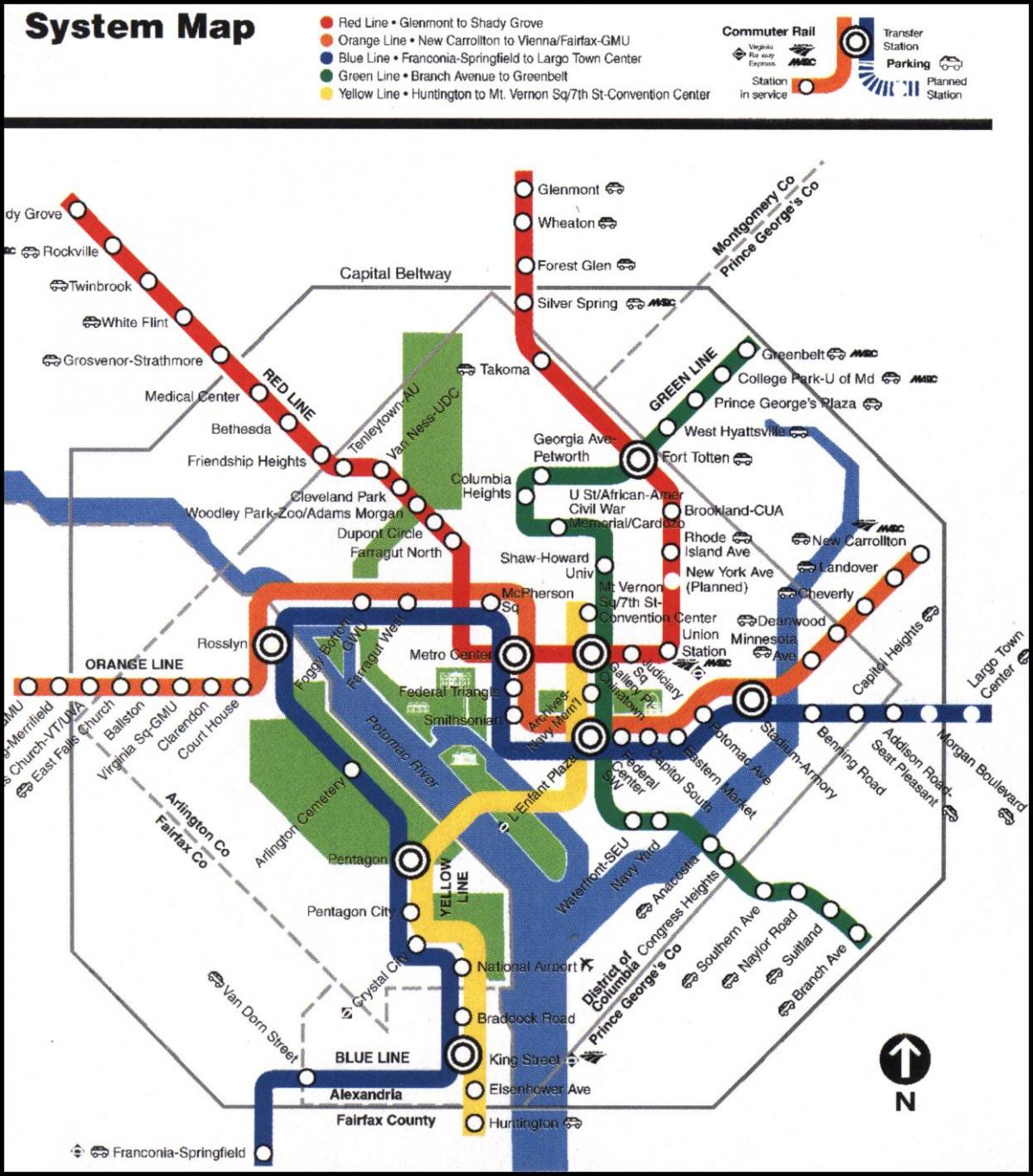 washington dc metro, tren hartë