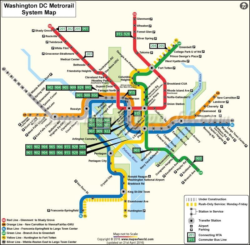 washington dc tramvaj hartë
