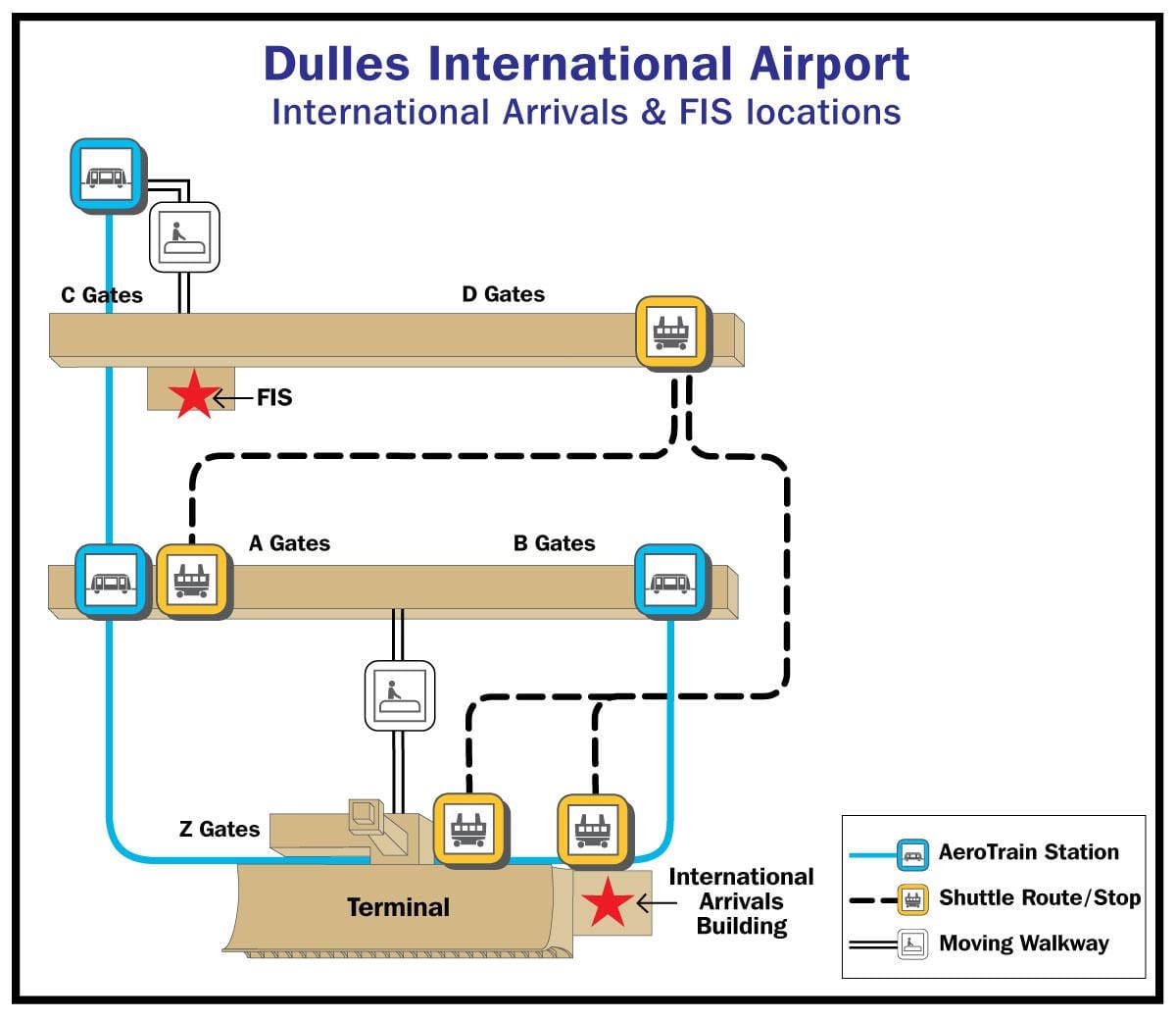 dulles aeroportin e portës hartë