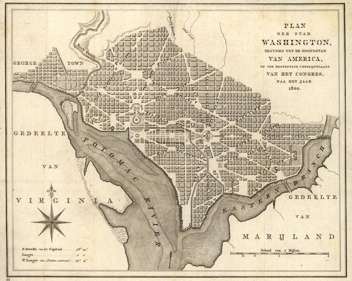 harta historike hartën e washington dc
