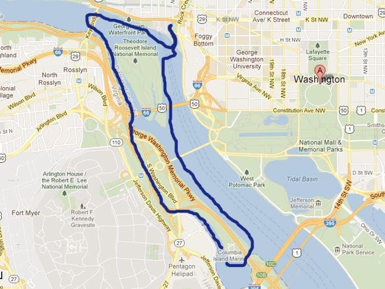 harta e lumit potomac washington dc