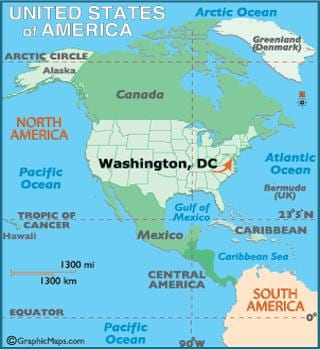 washington në hartë të botës