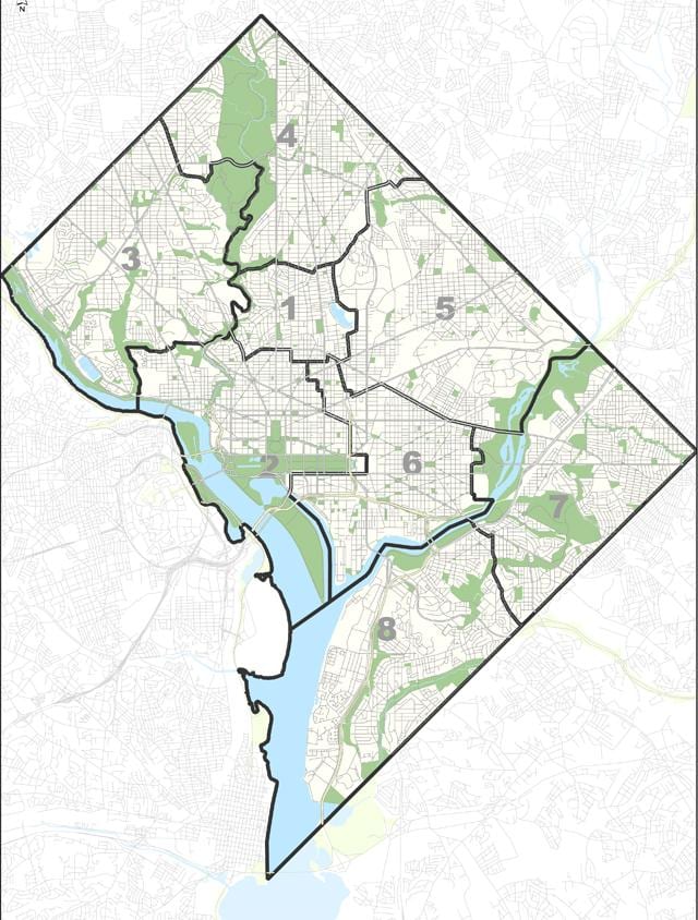 hartën e washington dc parkimi të lirë