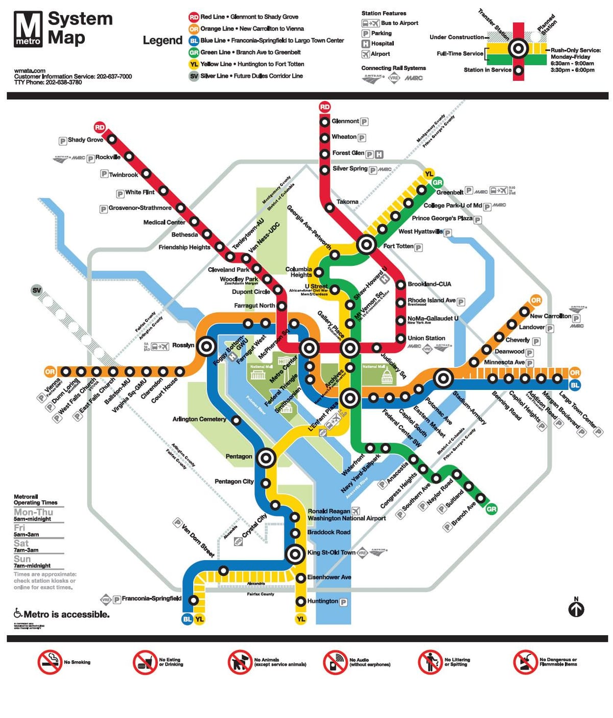 harta e wmata hartë dc