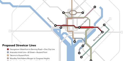 Washington dc streetcar hartë