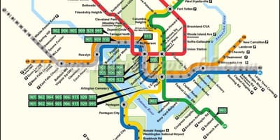 Washington dc tramvaj hartë