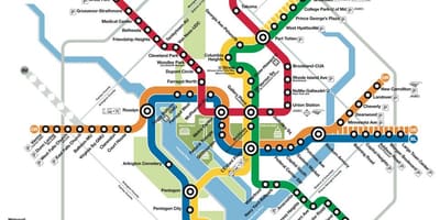 Washington dc publike transit hartë