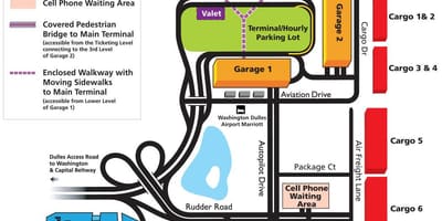 Harta e dulles aeroportin e zonës