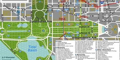 Washington national mall hartë