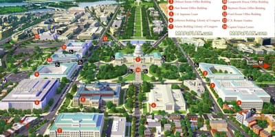Hartën e washington dc 3d