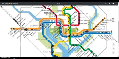 Dc metro udhëtim hartë